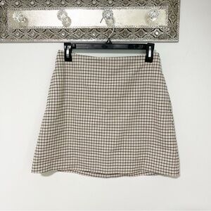 Wilfred Black and White A-Line Mini Skirt Preppy Old Money Small